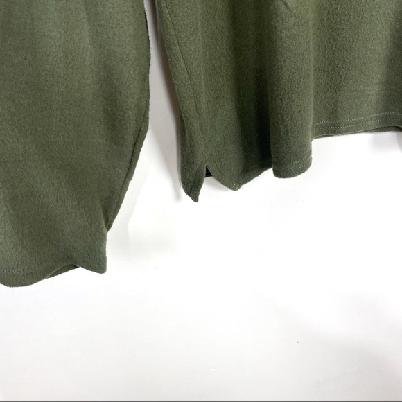 NEW CENY Cozy Fleece Relaxed Fit Hoodie Sweatshirt Long Sleeve In Olive Size L - Picture 4 of 7